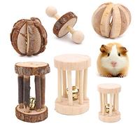 Winterworm 6 Piezas de Madera para Masticar Gnaw Throw Toss Juguetes hámster Ratones Chinchillas Conejo Gerbil Guinea Pig Juguetes