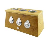 Winterworm® Caja de curación de bambú con tres agujeros para terapia medicinal de moxibustión Moxa