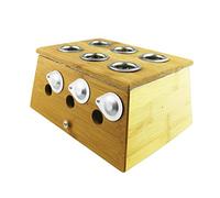 Winterworm Caja de curación de bambú para terapia medicinal de moxibustión Moxa (seis agujeros)