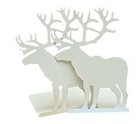 Winterworm Mode créatif Dessin animé mignon fer Elk Moose Motif antidérapante pour bureau de bureau en métal Serre-livres