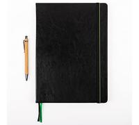 WINTEX Libreta de Notas Cuadricula A4 con Perforación - 96 Pág. - Cuaderno de Polipiel para la Escuela o Trabajo - Cuadernos/Libretas Cuadriculados con Tapa Dura - Negro