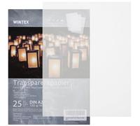 WINTEX Papel transparente impresora de 20 x 20 cm - Set de 100x láminas de papel cebolla de 102 g/m² - Papel manualidades plantillas para calcar - Hojas de color blanco tránlucido