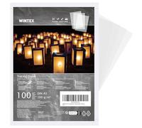 WINTEX Papel Vegetal A5 - Set 100x Láminas Papel Cebolla A5 de 100 g/m² - Hojas Transparentes de Calco para Dibujo Imprimir - Hojas Color Blanco Translúcido