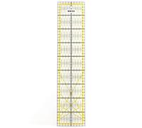 WINTEX Regla universal de 10 cm x 45 cm, transparente, impresión de 2 colores con cuadrícula en cm e indicador de ángulo de 30°/45°/60°