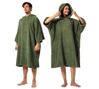 Winthome Albornoz cambiador, toalla poncho de surf con capucha (M, verde militar)