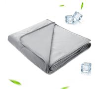 Winthome Manta refrescante ARC-Chill Q-MAX > 0,4 Dos Caras Lavable eficiente Manta Verano para casa Oficina Coche Camping Viaje - Ideal para Embarazadas, Mayores & alérgicos,Gris,220 x 240 cm