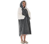 Winthome Sudadera con Capucha Oversize, Batamanta Mujer Doble Cálido Suave, Batamanta Hombre con Bolsillo, Manta con Capucha, Hoodie Sherpa para Adultos, Adolescentes, Damas, Hombres, Regalo, Invierno