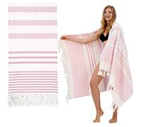 Winthome Toalla Playa Suave-Toalla Hammam de Algodón de Bambú, Ligero Ahorra Espacio, Beach Towel con Borlas Absorbente, Libre de Arena, Toalla de Baño Turco para Mujer Hombre (150x75cm,1 Pack)