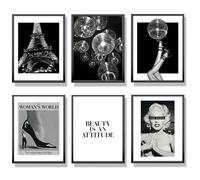 Winund® Láminas Decorativas Pared 30x40 cm | Set de 6 Posters Decorativos Sin Marco | Láminas para Enmarcar Modernas | Decoración Pared Dormitorio, Salón, Oficina, Habitación Juvenil