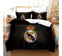 WINUO Equipo de Fútbol Juego de Funda Nórdica 150X200cm (Cama de 105) Funda de Edredón de Microfibra Suave con 2 Fundas de Almohada 50x75