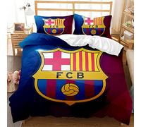 WINUO Equipo de Fútbol Juego de Funda Nórdica 150X200cm (Cama de 105) Funda de Edredón de Microfibra Suave con 2 Fundas de Almohada 50x75