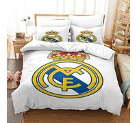 WINUO Equipo de Fútbol Juego de Funda Nórdica 150X200cm (Cama de 105) Funda de Edredón de Microfibra Suave con 2 Fundas de Almohada 50x75
