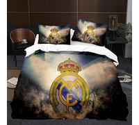 WINUO Equipo de Fútbol Juego de Funda Nórdica 150X200cm (Cama de 105) Funda de Edredón de Microfibra Suave con 2 Fundas de Almohada 50x75