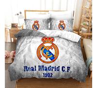 WINUO Equipo de Fútbol Logo Juego de Funda Nórdica 135X200cm (Cama de 90) Funda de Edredón de Microfibra Suave con 2 Fundas de Almohada 50x75