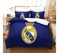 WINUO Equipo de Fútbol Logo Juego de Funda Nórdica 135X200cm (Cama de 90) Funda de Edredón de Microfibra Suave con 2 Fundas de Almohada 50x75