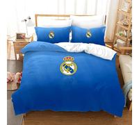 WINUO Equipo de Fútbol Logo Juego de Funda Nórdica 135X200cm (Cama de 90) Funda de Edredón de Microfibra Suave con 2 Fundas de Almohada 50x75