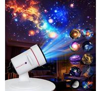 Winverty Proyector de cielo estrellado 4K HD Planetarium, Galaxy Projector Niños con 10 Discos y Temporizador, Proyector Estrellado Rotating 360° para habitación infantil