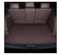 WINVOX Alfombrilla Maletero para X5 E53 E70 F15 G05 Productos para Automóviles Detalles Interiores Cuero PU A Rayas Cobertura Personalizada Estera Maletero Alfombrillas Maletero(Coffee I)