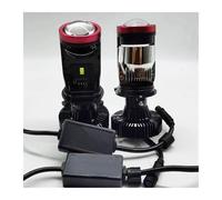 WINVOX FARO PRINCIPAL Lente H4 Triple Color Para Mini Proyector Faros LED H4 3000K 4300K 6000K Bombilla Canbus Ventilador Turbo Haz Alto Y Bajo Faros Delanteros(Fanless Y7,Left-Hand Drive)