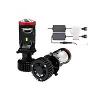 WINVOX FARO PRINCIPAL Lente H4 Triple Color Para Mini Proyector Faros LED H4 3000K 4300K 6000K Bombilla Canbus Ventilador Turbo Haz Alto Y Bajo Faros Delanteros(Y7D,Manejo del lado derecho)