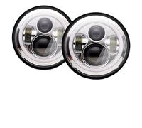 WINVOX FARO PRINCIPAL Para Jeep Para Wrangler DRL Faros Redondos De 7 Pulgadas Con Angel Eyes Halo Faro Led De 7 Pulgadas Faros Delanteros(D With Halo)