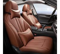 WINVOX Funda de asiento de coche de piel vacuna para Mercedes Benz Clase A, B, sedán, clk, cls, cojín de asiento de coche (color: marrón, tamaño: lujo)