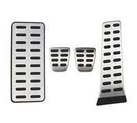WINVOX Fundas Pedales Coche Cubiertas Pedal Acero Inoxidable para Hyundai, para Sonata para Santa para Fe AT/MT LHD Antideslizantes Sin Instalación Taladro Cubierta Pedal Coche