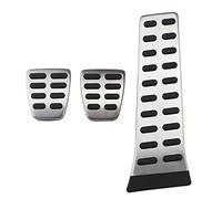 WINVOX Fundas Pedales Coche Cubiertas Pedal Acero Inoxidable para Hyundai, para Sonata para Santa para Fe AT/MT LHD Antideslizantes Sin Instalación Taladro Cubierta Pedal Coche