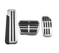 WINVOX Fundas Pedales Coche Cubre Pedales de Acero Inoxidable con Reposapiés para Captur 2019-2023 AT LHD RHD Antideslizante Sin Taladro Cubierta Pedal Coche