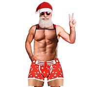 Winwild Delantal de cocina Delantal de barbacoa Delantal de Navidad sexy para hombres como un divertido regalo de barbacoa para hombres