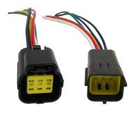 winwill 2 juegos de conectores eléctricos impermeables de 6 pines, 1,8 mm macho y hembra con cable de conexión para coche, moto, camión, barco y remolque