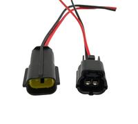 winwill 5 juegos de conectores eléctricos impermeables de 2 pines - 1,8 mm macho y hembra con cable de conexión para coche, moto, camión, barco y remolque