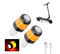 Winwj E Scooter Intermitentes, Lámpara de Manillar LED Recargable para Patinete Eléctrico, Impermeable, Intermitente Universal para Xiaomi/Segway Ninebot, 3 Modos, para Manillar Xiaomi Pro2 de 17,3-22