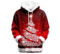 WINWUQB - Sudadera con capucha de Navidad para hombre y mujer, diseño divertido de Navidad, para parejas, fiesta de Navidad, sudadera con capucha y bolsillo, A-10-rojo, XXL