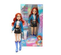 Winx Club Beauty Pop Doll - Bloom with Fashion Concert Outfit & Glitter Gel - Muñeca de Hadas Totalmente articulada con Accesorios de Belleza - Juguete Oficial para niñas - Edad 4+