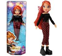 Winx Club Bloom | Muñeca de Moda Estilo Negro-Rojo