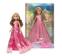 Winx Club Muñeca Grand Ball - Flora en elegante vestido rosa con tiara - Figura de moda articulada con detalles florales - Juguete oficial Winx para niñas - Hada coleccionable para mayores de 4 años