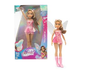 Winx Fairy Light Up Flora Muñeca 26 cm con Outfit de Hada y Alas Interactivas con Luces, Look Oficial de la Serie para una Experiencia Mágica Inmersiva, Figura Coleccionable, Famosa (WNX78200)