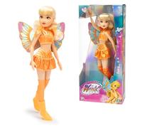 Winx Fairy Stella Muñeca 26 cm con Outfit de Hada Oficial de la Serie, Representa Aventura, Transformación y Empoderamiento, Figura Coleccionable para Recrear el Mundo Winx, Famosa (WNX76500)