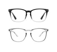 WINXMIN 2 Pares Gafas Filtro Luz Azul Unisex Antifatiga, Lentes Antireflejo sin Graduar para Ordenador Gaming y Lectura, Reducen Fatiga Visual para Hombre y Mujer