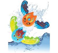 WINXMIN 2 pcs Juguete Pez Diablo,Juguete Natación Submarino,Juguete Natación Planeador,Juguete Pez Agua Niños, juegos piscina, juegos de agua para niños, Demonio de fuego y Dios del agua