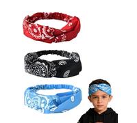 WINXMIN 3 Piezas Diadema Deportiva para Niños, Diadema Transpirable,sottili, ultra leggere ed elastiche, Diadema Turbante Elástica para Correr, Andar En Bicicleta, Entrenar, Fútbol