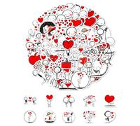 WINXMIN 50 Pegatinas Divertidas, Amor Figuras de Líneas Esquemáticas con Motivos de Amor y Corazones, Pegatinas Divertidas para Portátiles, MacBooks, álbumes de Recortes, Maletas, Diarios
