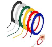 WINXMIN Cintas adhesivas coloridas 6 rollos adhesiva para pizarra,cinta para artistas,adhesiva para maquetas, líneas de pizarra en 6 colores surtidos