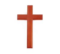 WINXMIN Cruz de Madera, Figura de Jesús de Madera Vintage Cruz Colgante Adorno Cristiano, Regalo Adorno de Oración, Colgante, Nacimiento, Comunión, Bautizo (rojo)