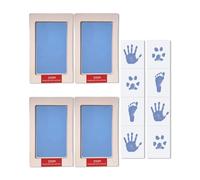 WINXMIN Huellas Bebe Recien Nacido Kit con Tinta No Toxica,Almohadillas Sin Tacto y Plantillas para Impresiones de Pie y Manos,Incluye Tarjetas para Recuerdo de Bautizo o Huella Perro