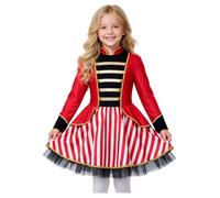 winying Niñas trajes de cosplay para vestido de circo disfraz disfraz | Tullefutter Streifkleid,Stehkragen,Langarm,Geburtstag Party,Festival,Halloween,Tanz,Weihnachten,Masquerade,Die Feier