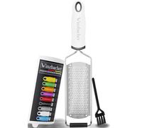 Winzbacher® - Rallador de queso prémium I Rallador de queso parmesano, rallador de limón, rallador de nuez moscada, rallador de jengibre, etc. Hoja de acero inoxidable afilada, apta para