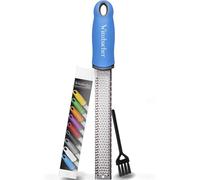 Winzbacher - Rallador para Queso, Limón, Nuez Moscada, Jengibre y Más | Cuchilla de Acero Inoxidable Afilada | Apto para Lavavajillas | Incluye Cepillo de Limpieza (Ocean Blue | Azul)