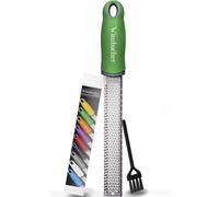 Winzbacher - Rallador para Queso, Limón, Nuez Moscada, Jengibre y Más | Cuchilla de Acero Inoxidable Afilada | Apto para Lavavajillas | Incluye Cepillo de Limpieza (Apple Green | Verde)